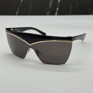 NEW SAINT LAURENT SL614 MASK 001 WOMEN BLACK SUNGLASSES SAINT LAURENT SL 614 001